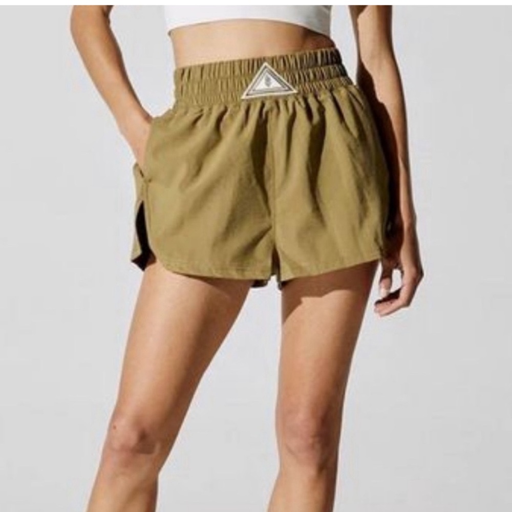 Free People Next Round Shorts Muted Green